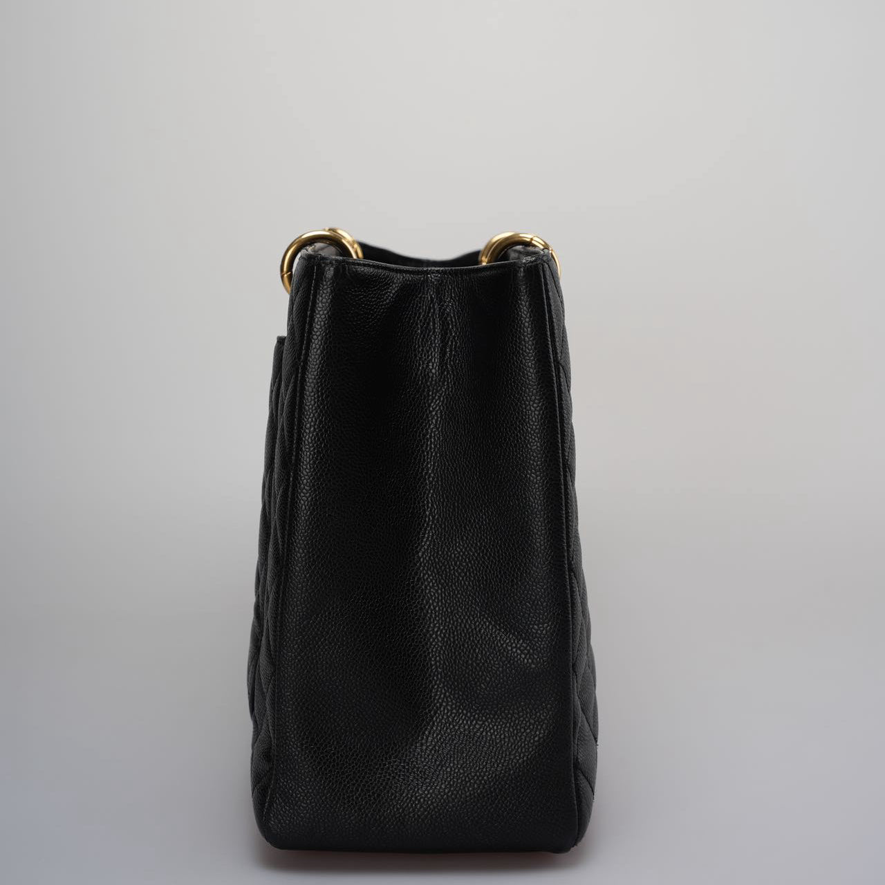 Chanel Large Grand Shopping Tote black GST Bag in Caviar Leather with Gold Hardware