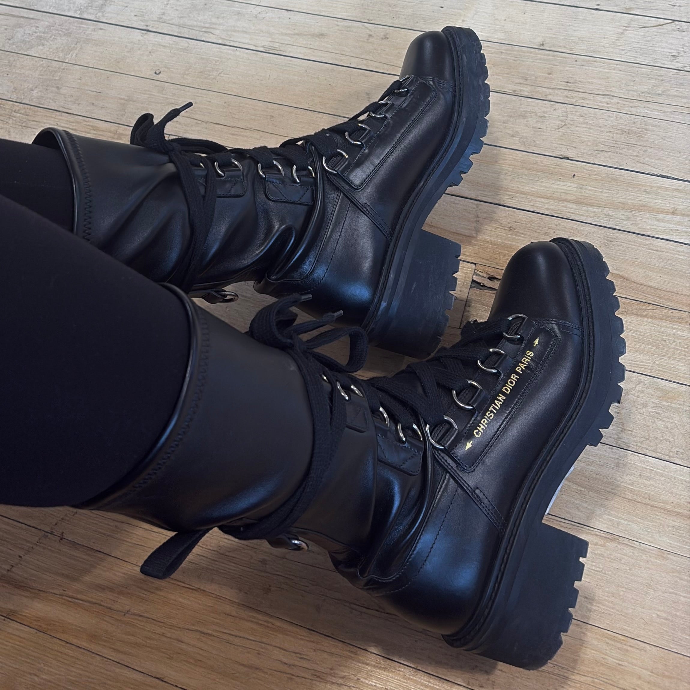 Christian Dior 'D-Fight' Combat Boots - Women's 40