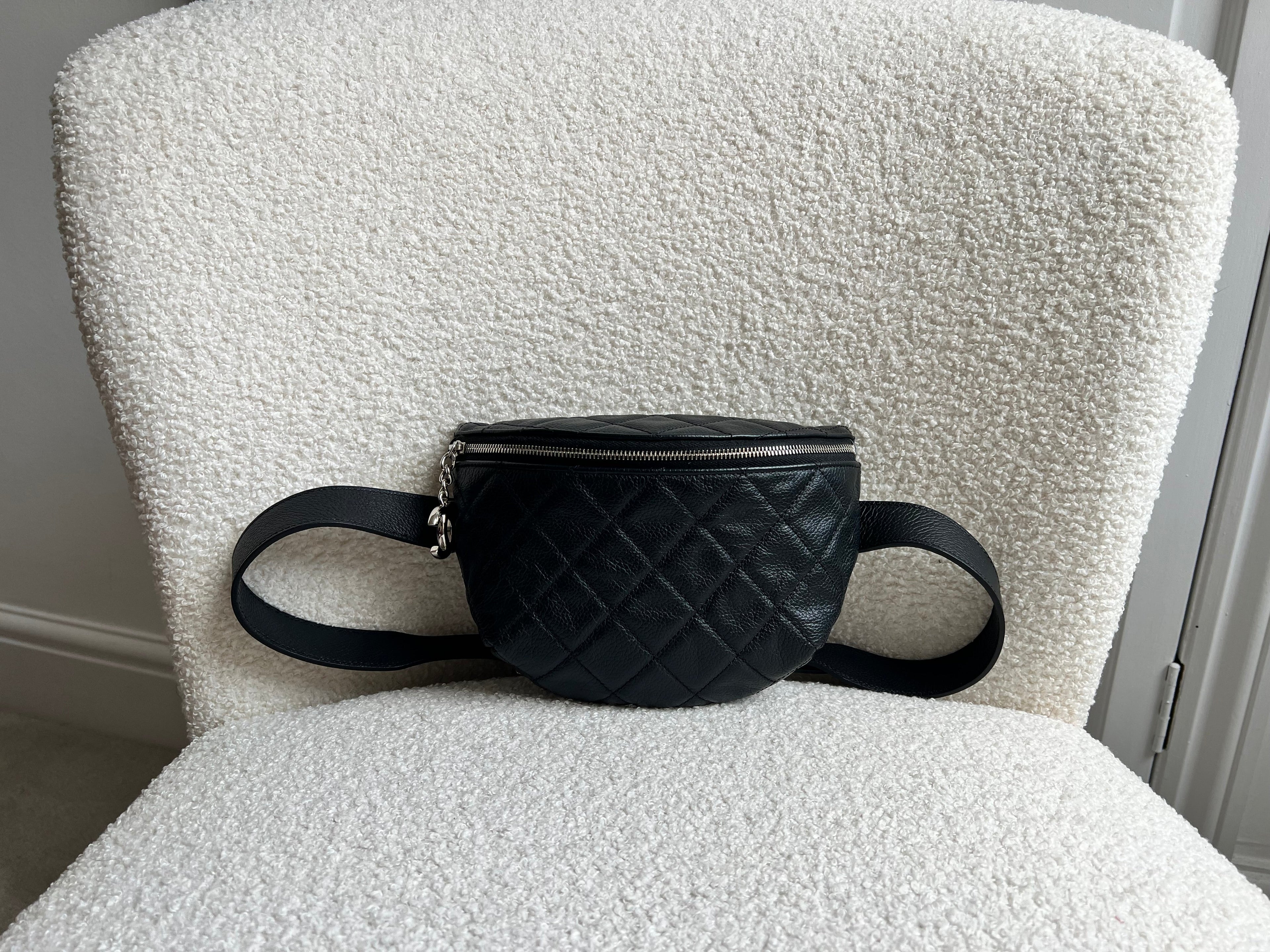 Chanel Black Caviar Bumbag Silver Hardware