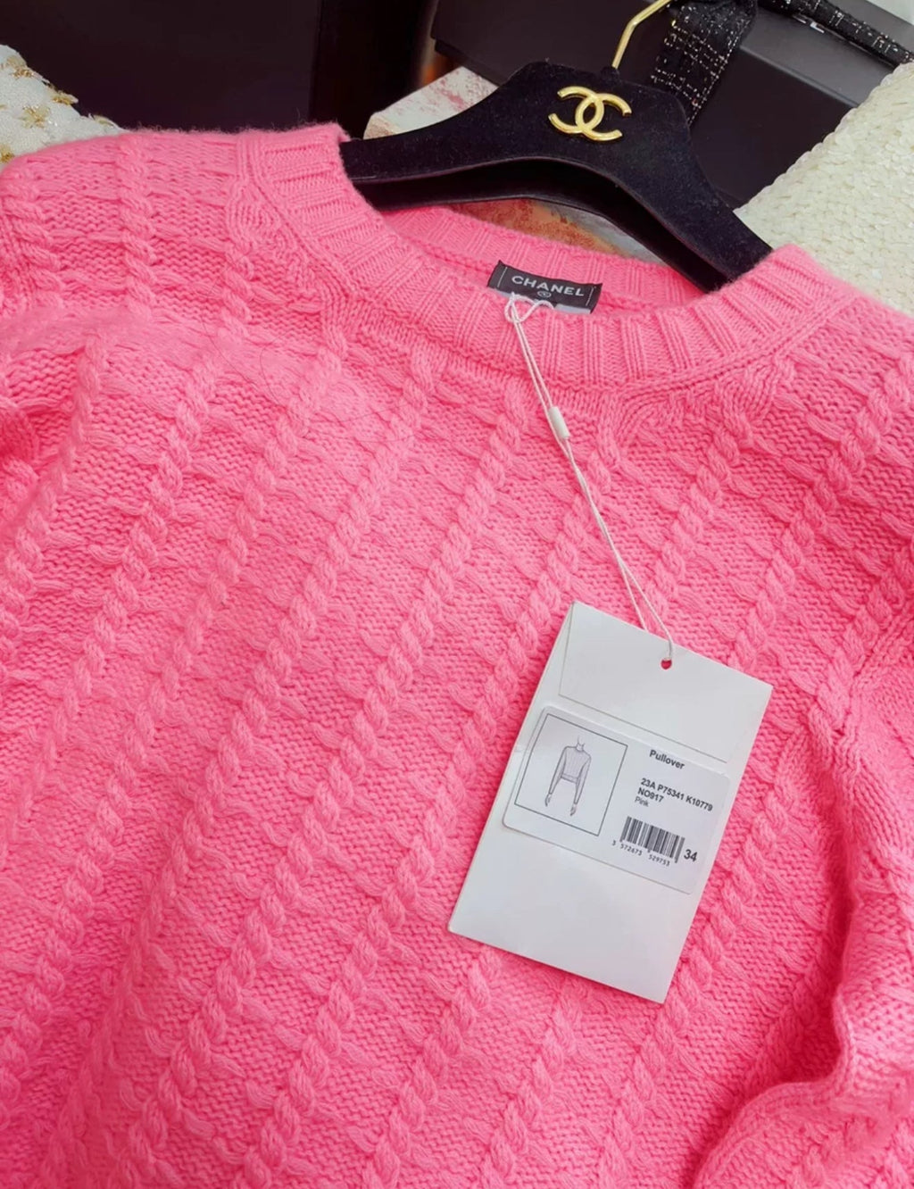 Chanel 23A pink pullover