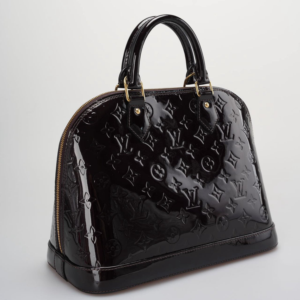 Louis Vuitton Alma PM in Vernis Leather Burgundy Color
