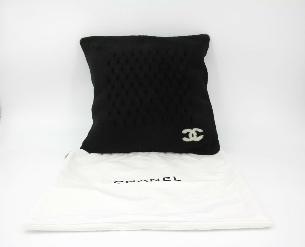 Chanel Coco Mark Cotton Cashmere Black Pillow Cushion