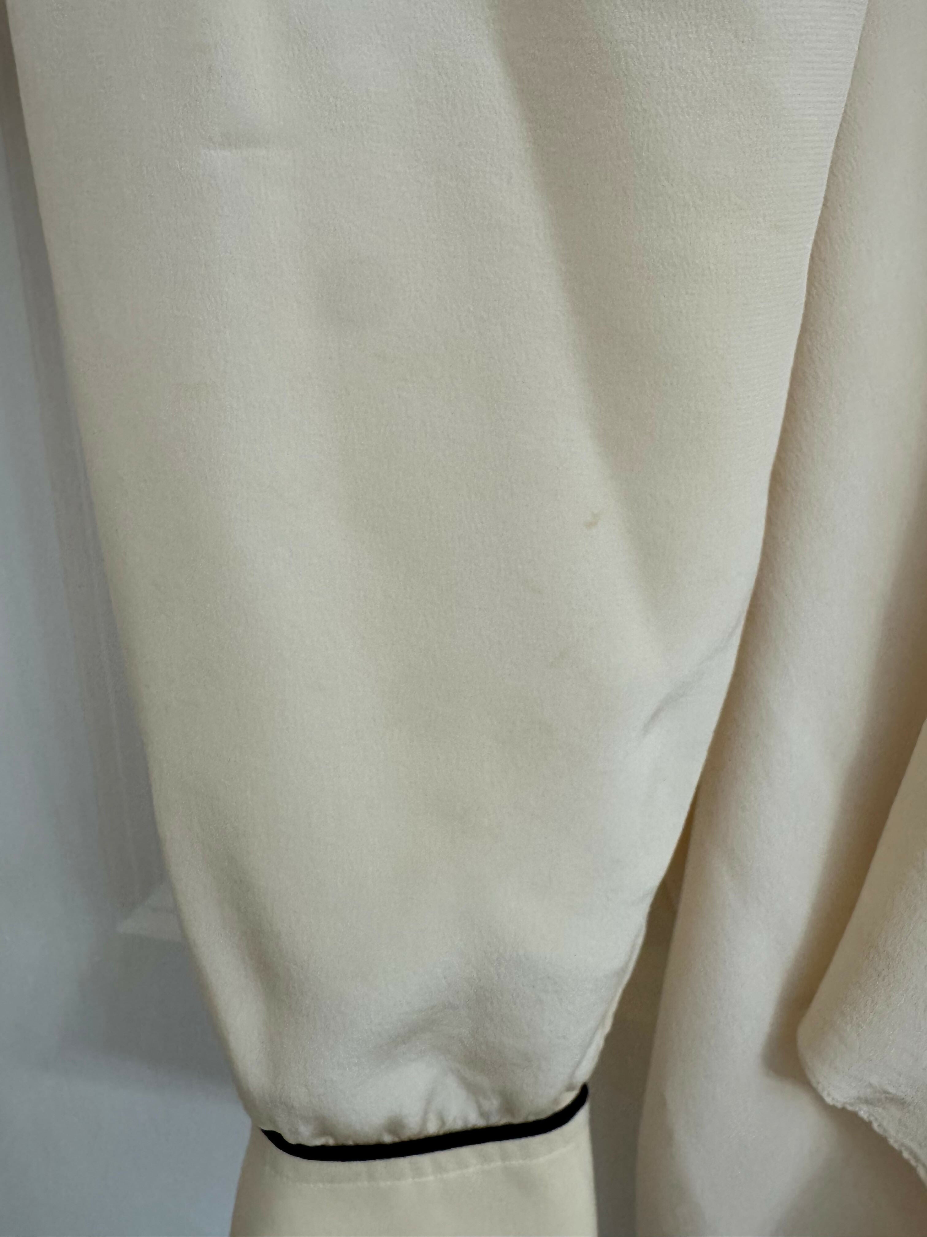 Rare Vintage Chanel Cream Silk Blouse