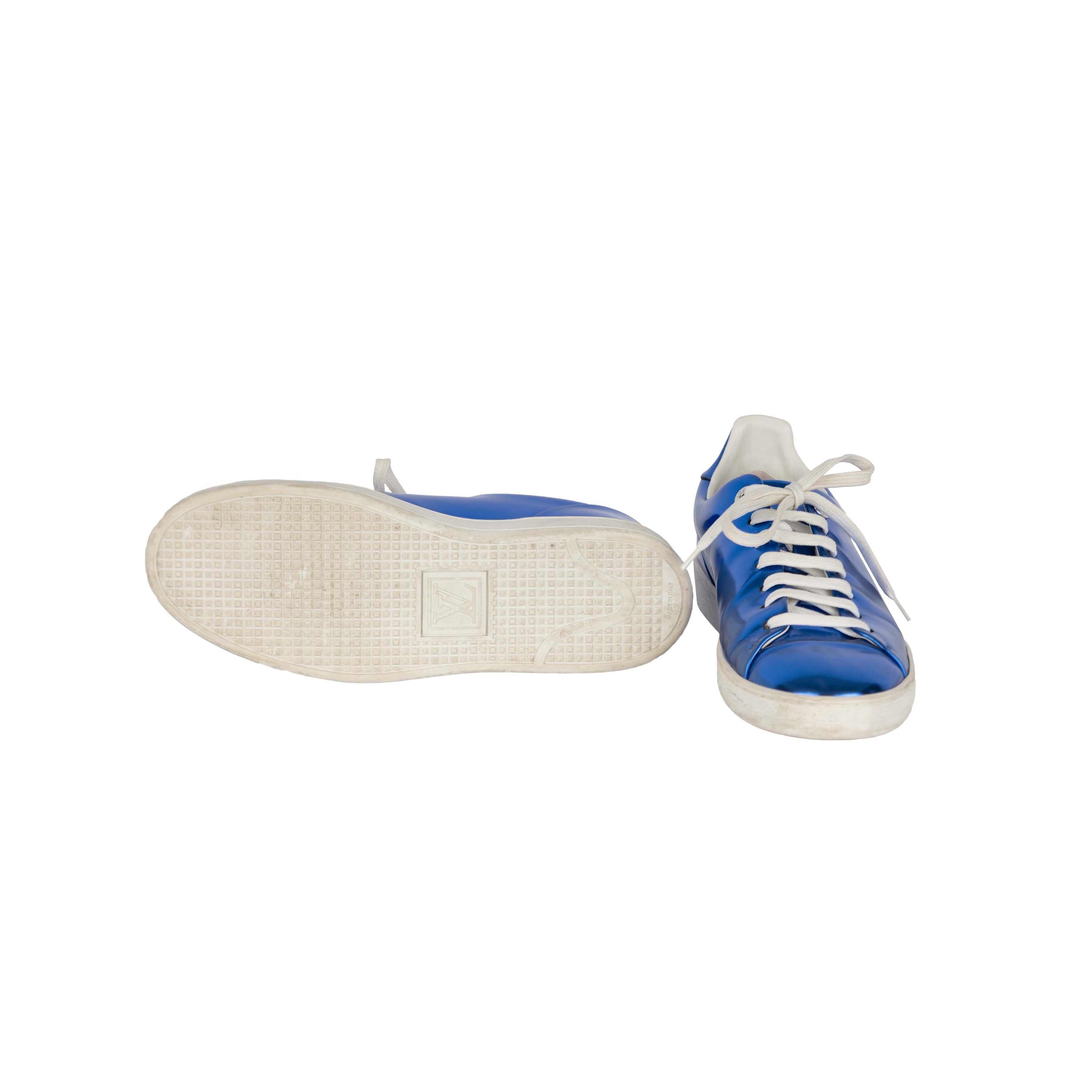 Louis Vuitton Metallic Blue Sneakers