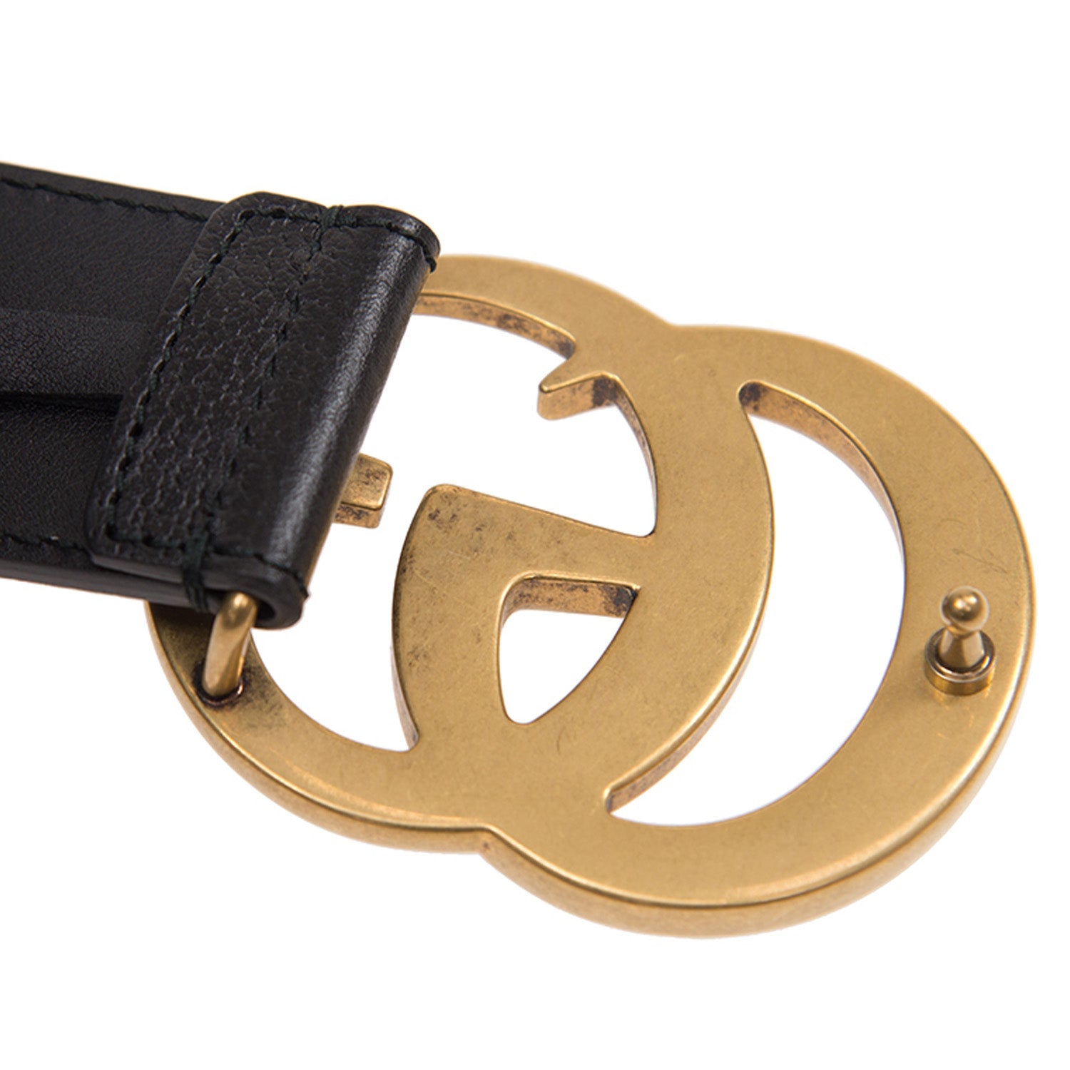 Leather Belt With Eagle Plate