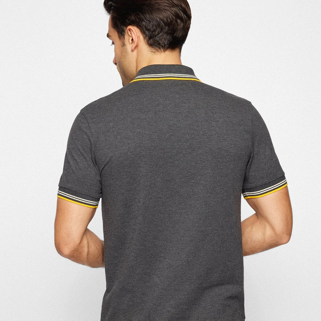 Slim-Fit Polo Shirt In Stretch PiquÃ© With Curved Logo