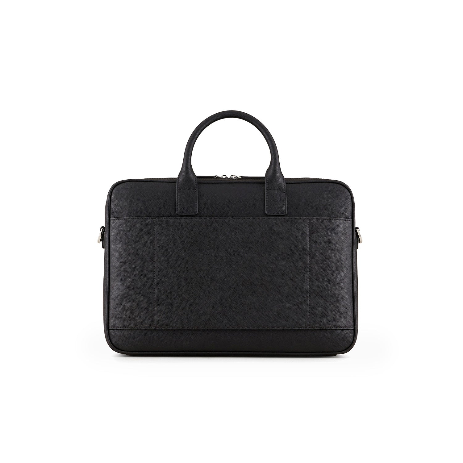 Asv Regenerated Saffiano Leather Business Bag With Eagle Plate