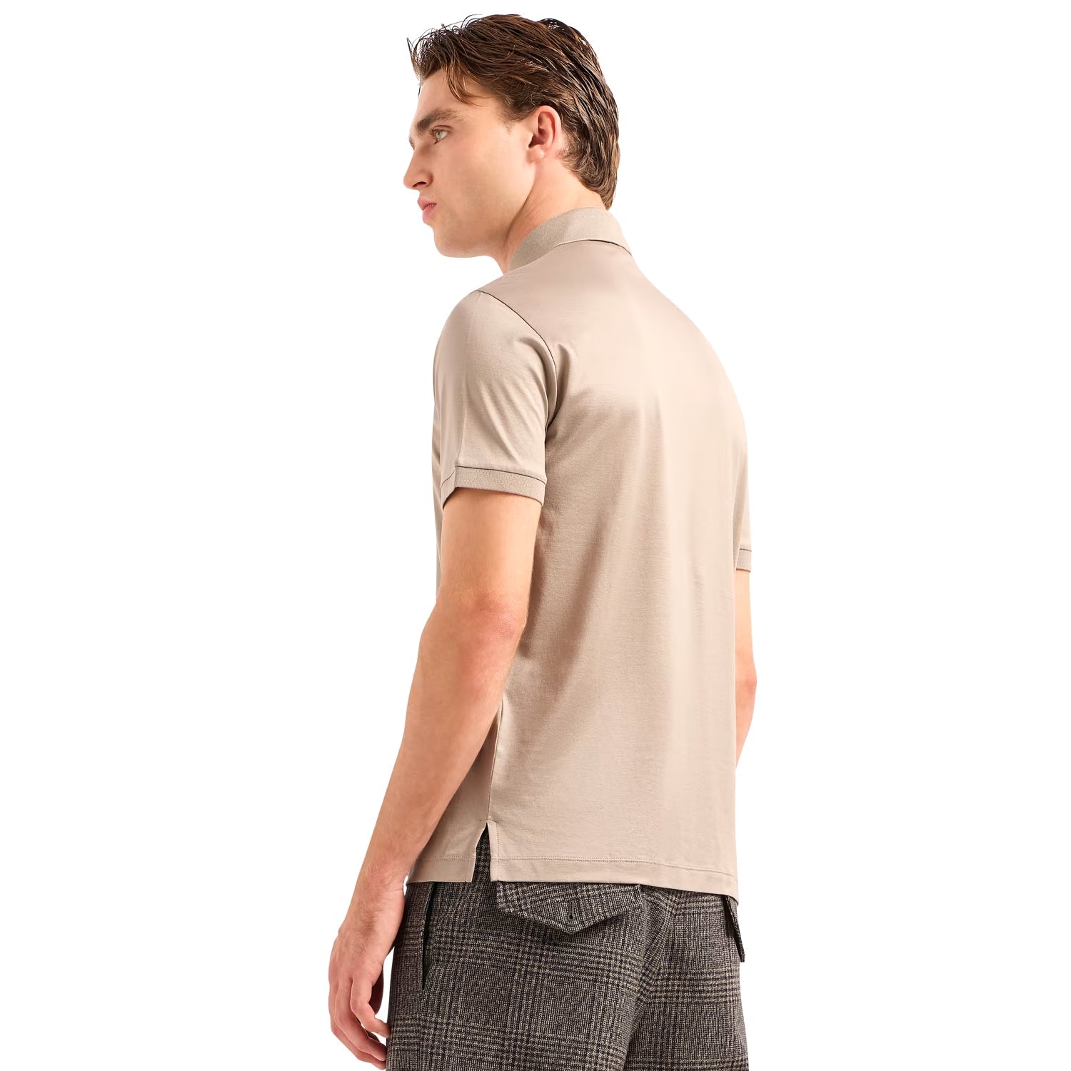 Lyocell-Blend Jersey Polo Shirt With Embossed Ea Logo Embroidery