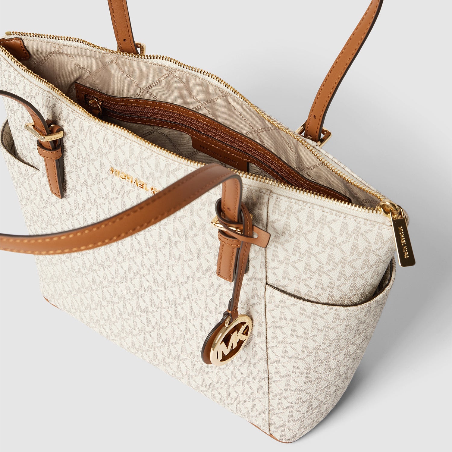 Jet Set Logo Top-Zip Tote Bag
