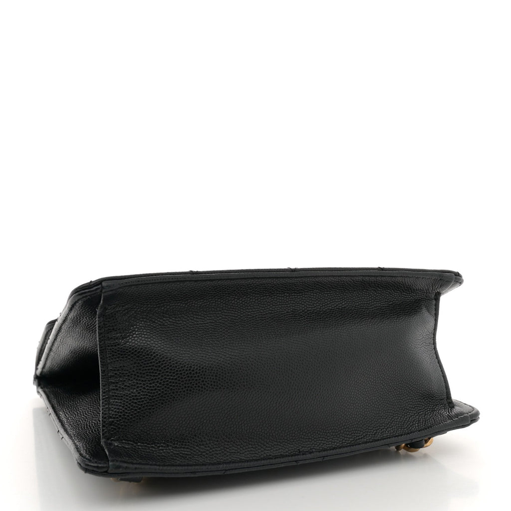 Caviar Quilted Chain Backpack Black