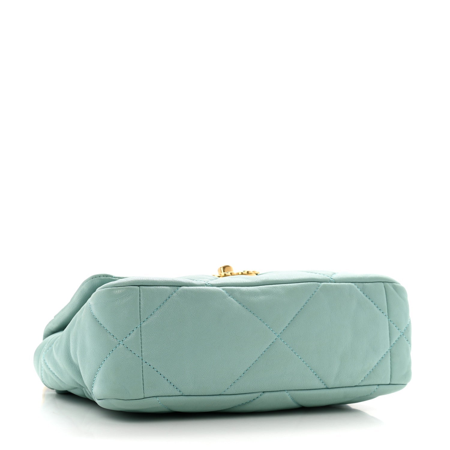 Goatskin Quilted Medium Chanel 19 Flap Light Blue