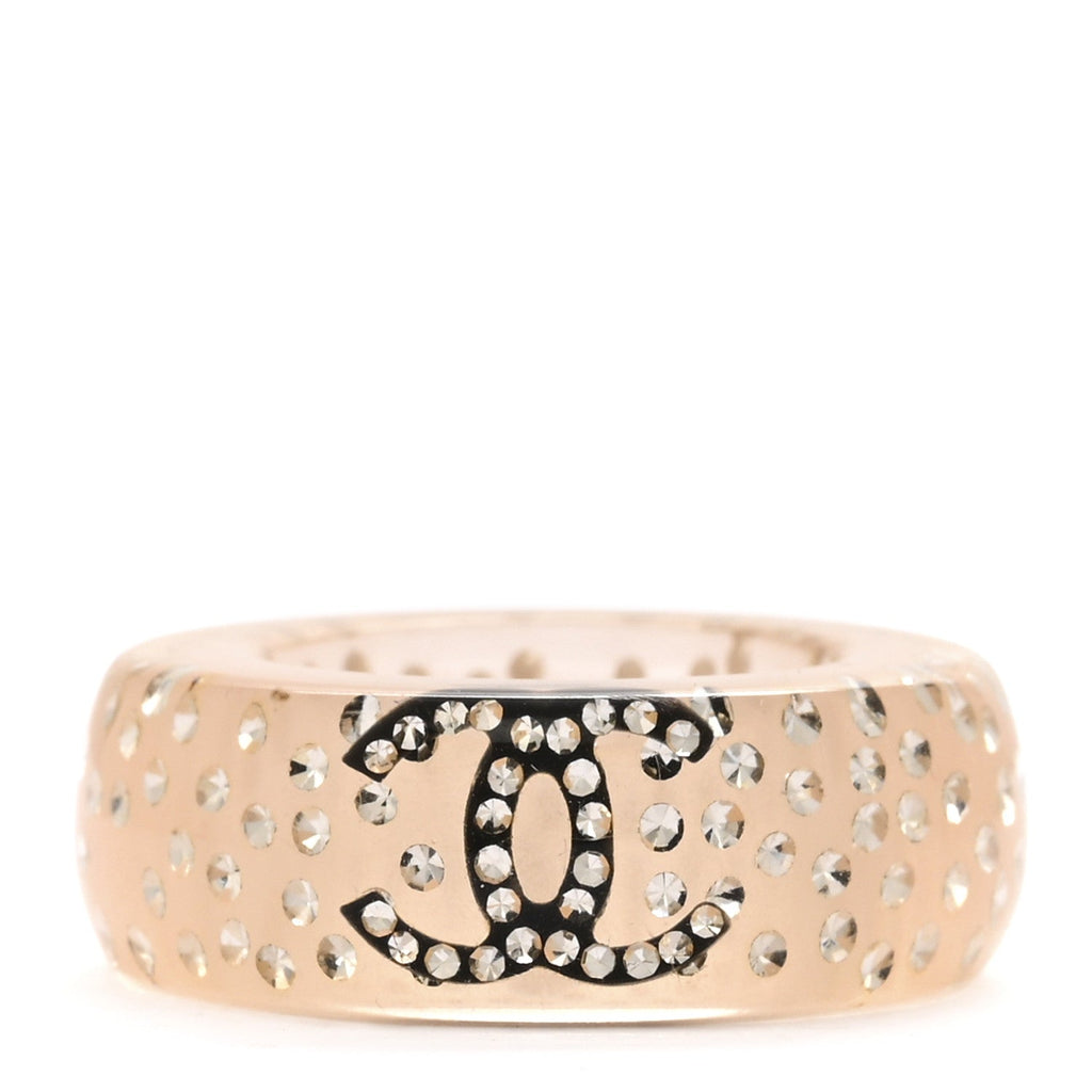 Lucite Crystal CC Ring
