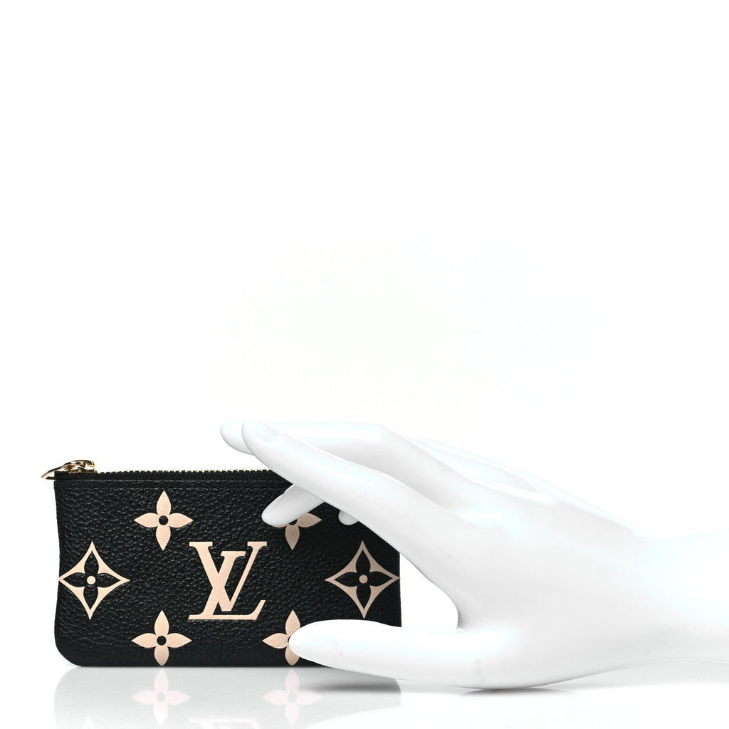 Empreinte Monogram Giant Key Pouch Black Beige