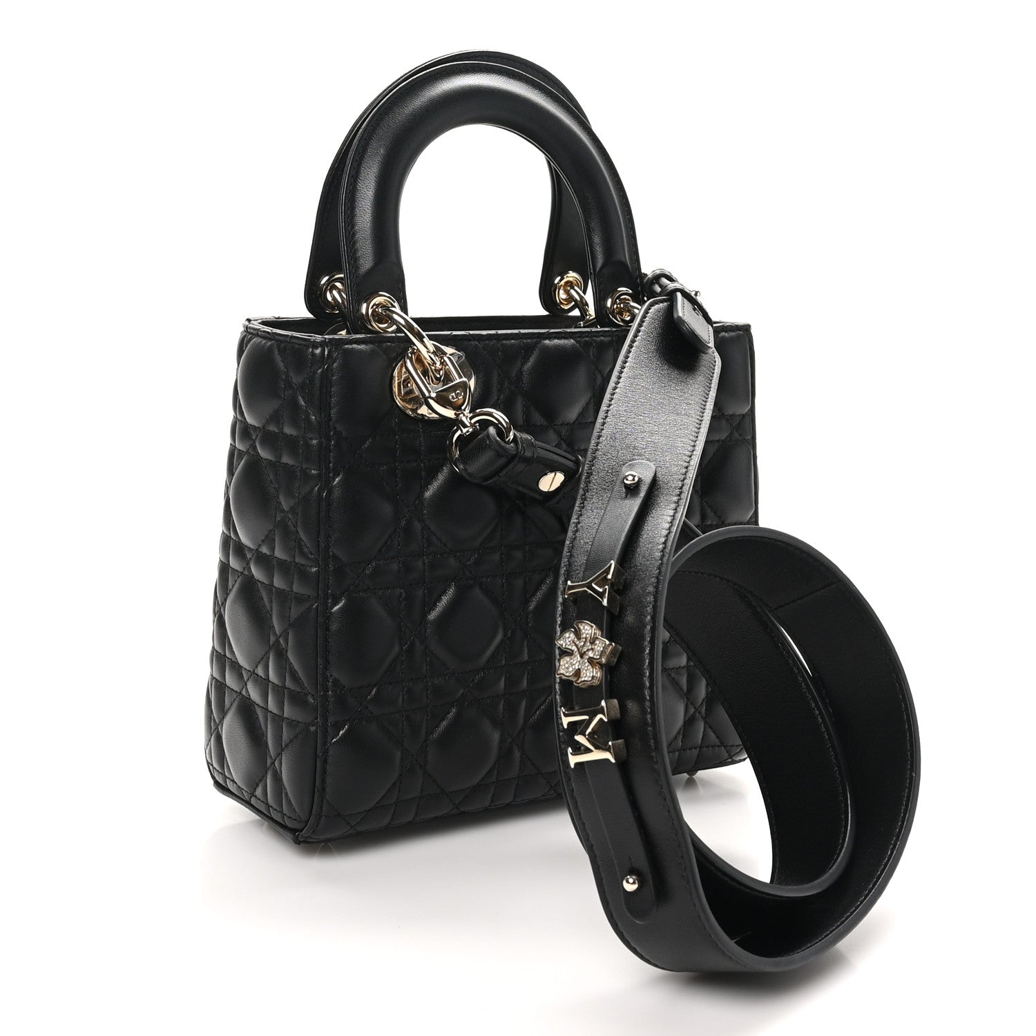 Lambskin Cannage Small My ABCDior Lady Dior Black