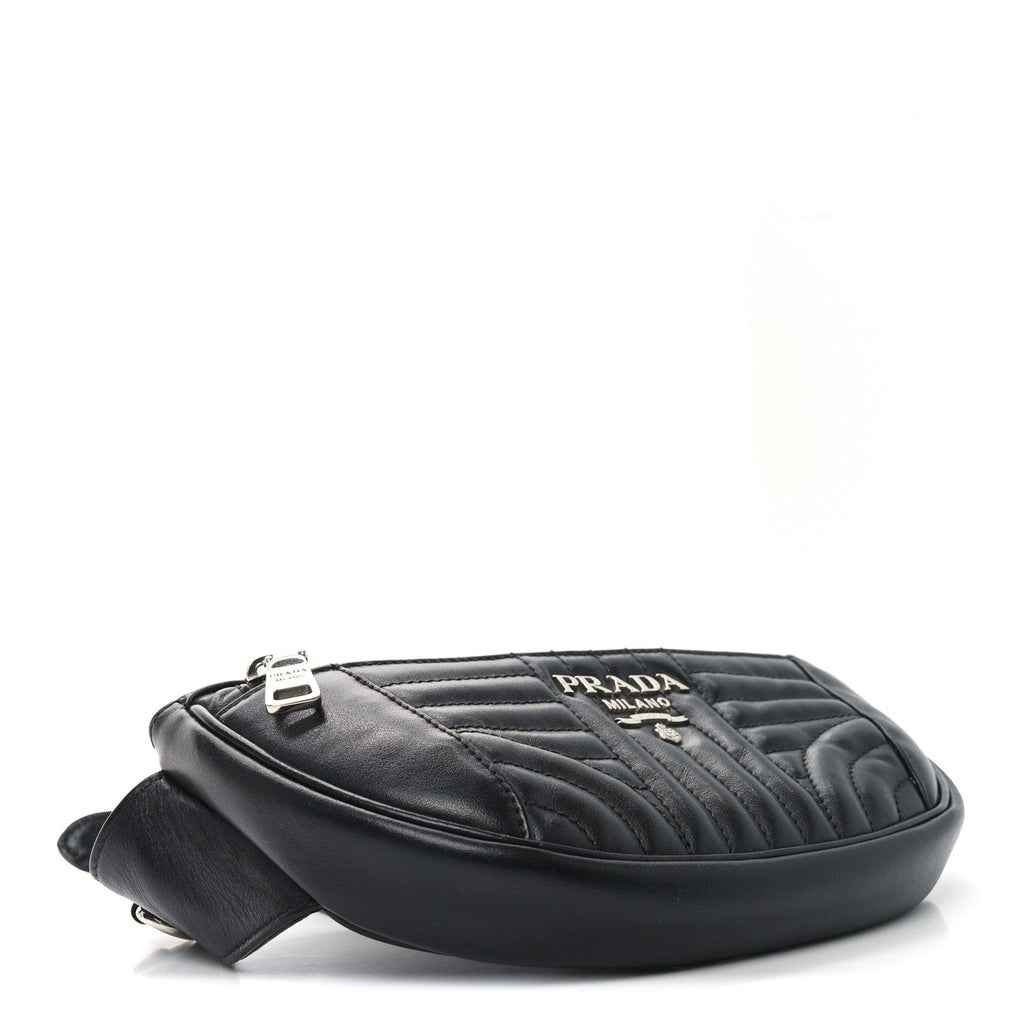 Soft Calfskin Impunture Diagramme Belt Bag Black