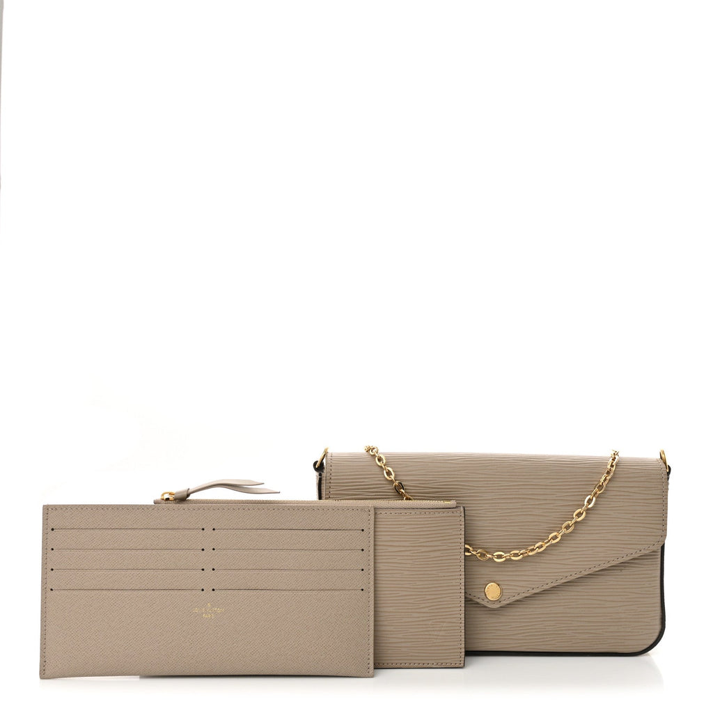 Epi Felicie Pochette Chain Wallet Galet