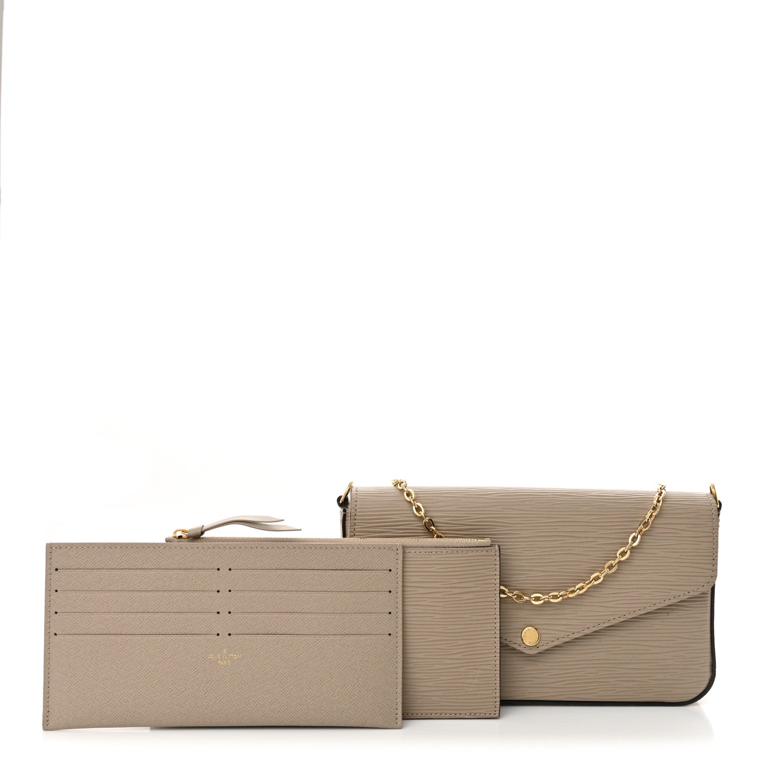 Epi Felicie Pochette Chain Wallet Galet