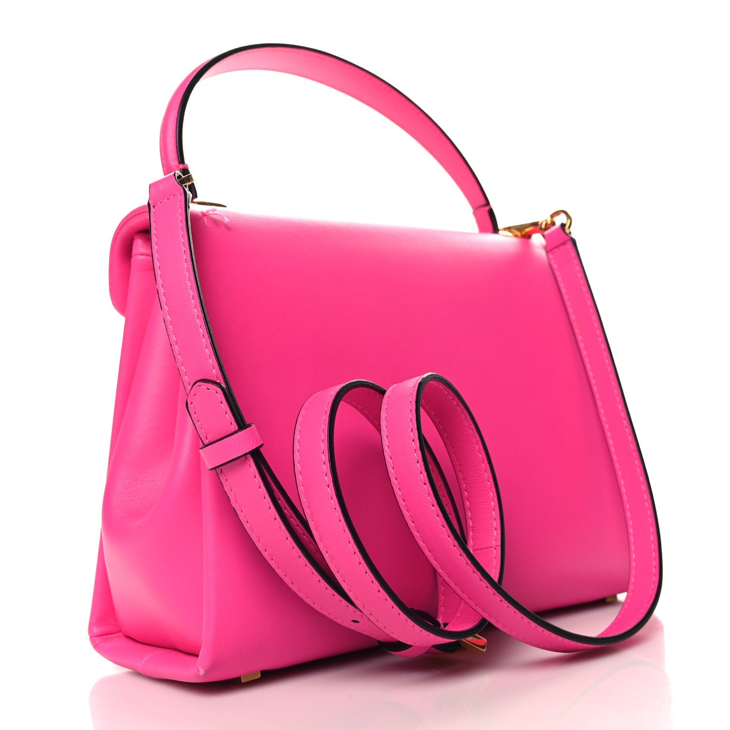 Nappa Small One Stud Top Handle Bag Pink PP