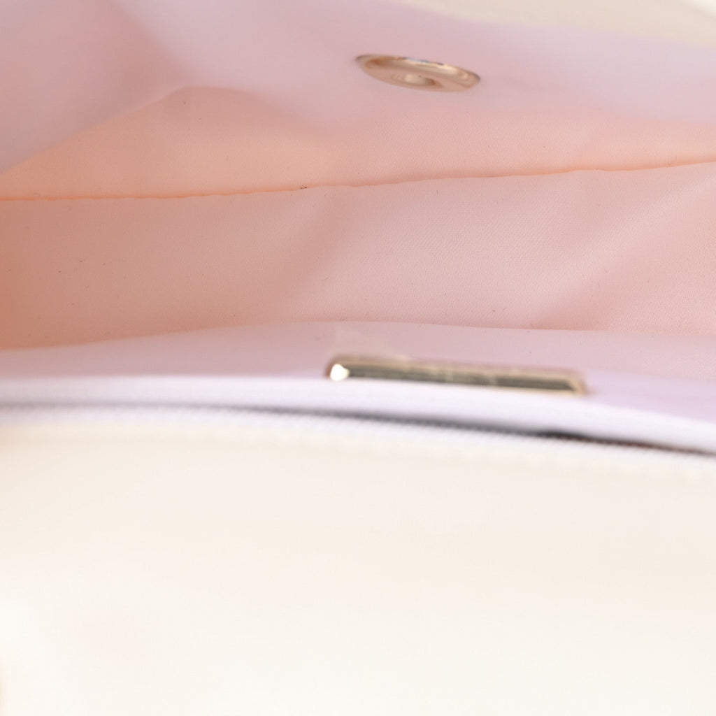 Sequin Mini Rectangular Flap White