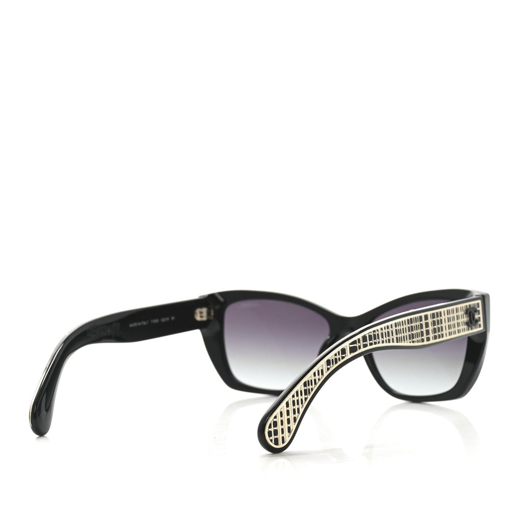 Acetate Metal Butterfly Sunglasses 71553 Black