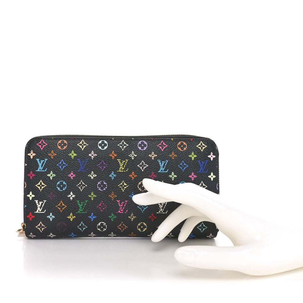 Monogram Multicolor Zippy Wallet Black Pistachio
