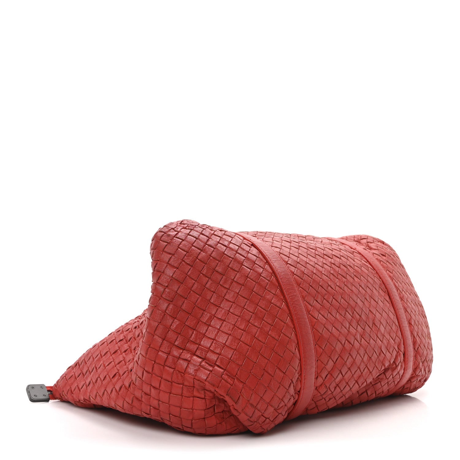 Nappa Intrecciato Buckle Tote Red