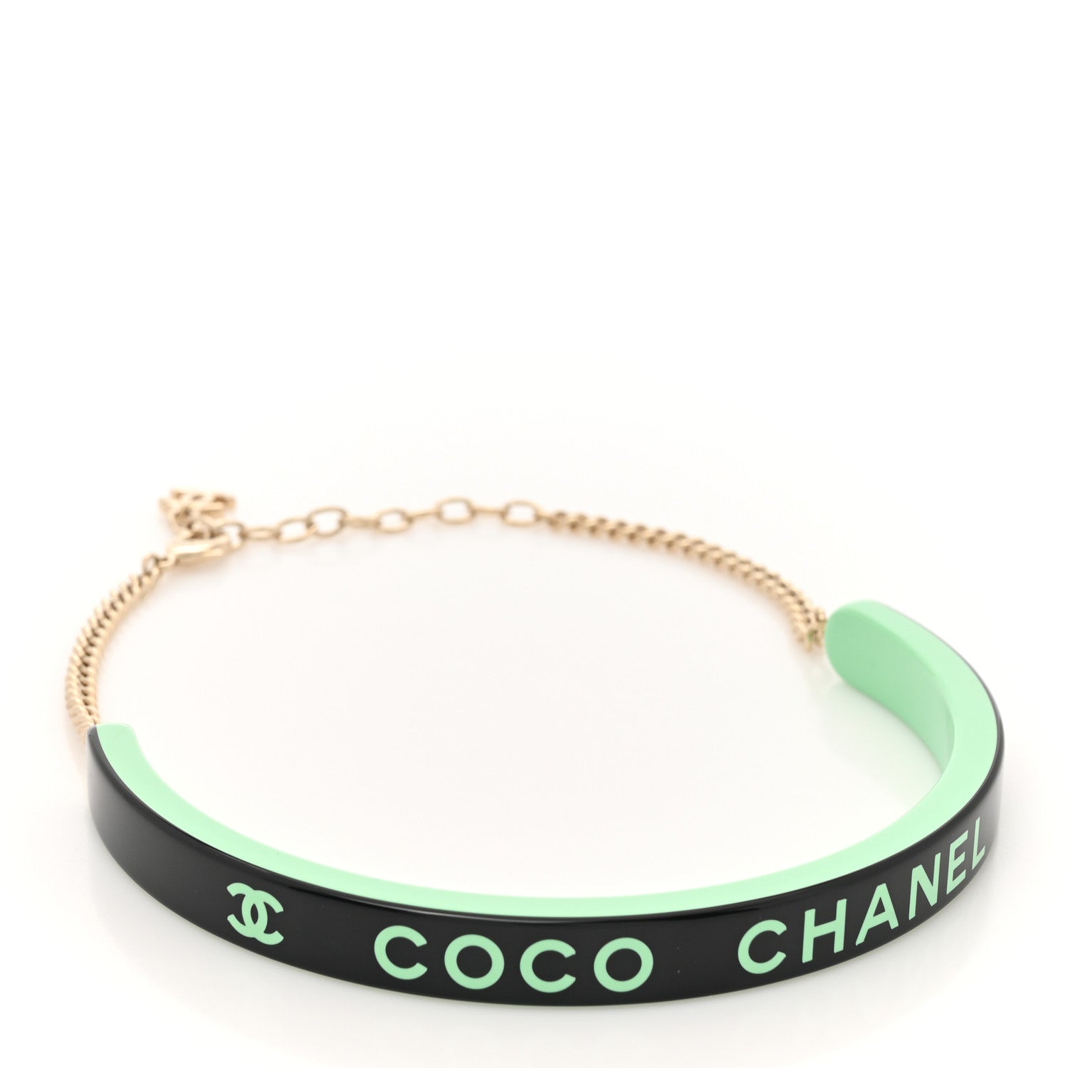 Resin Logo Choker Green Black