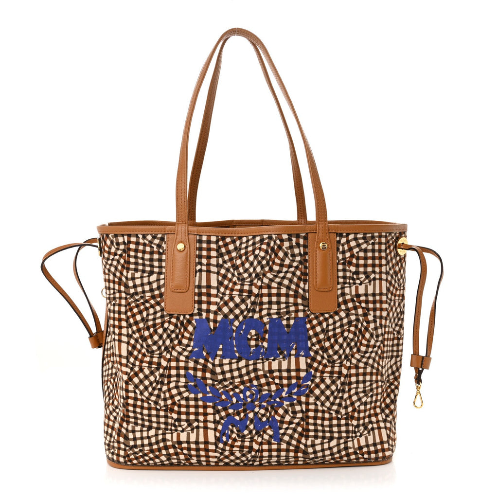 Visetos Medium Liz Reversible Shopper Tote Cognac