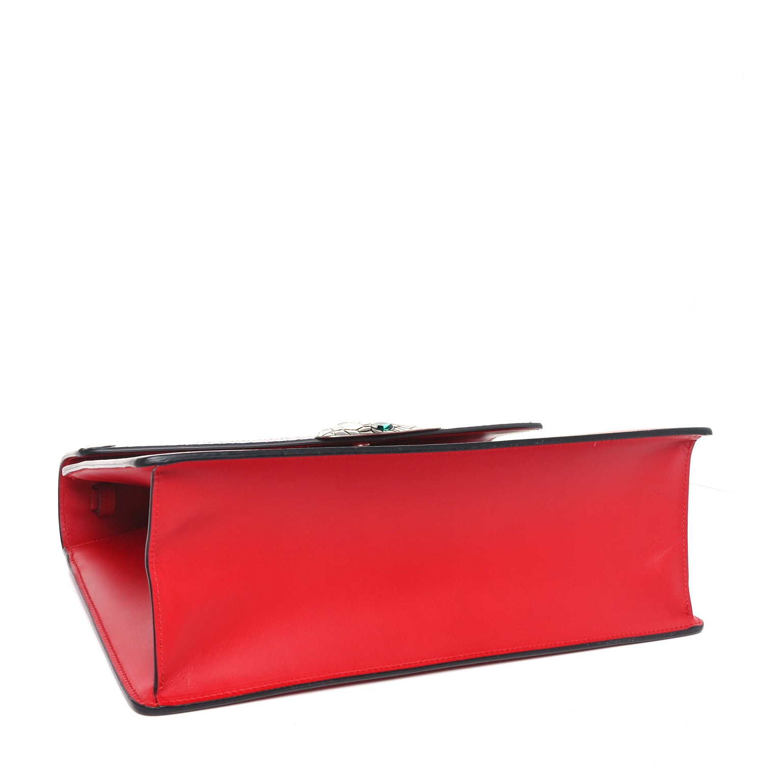 Calfskin Snakeskin Medium Lilith Top Handle Bag Red