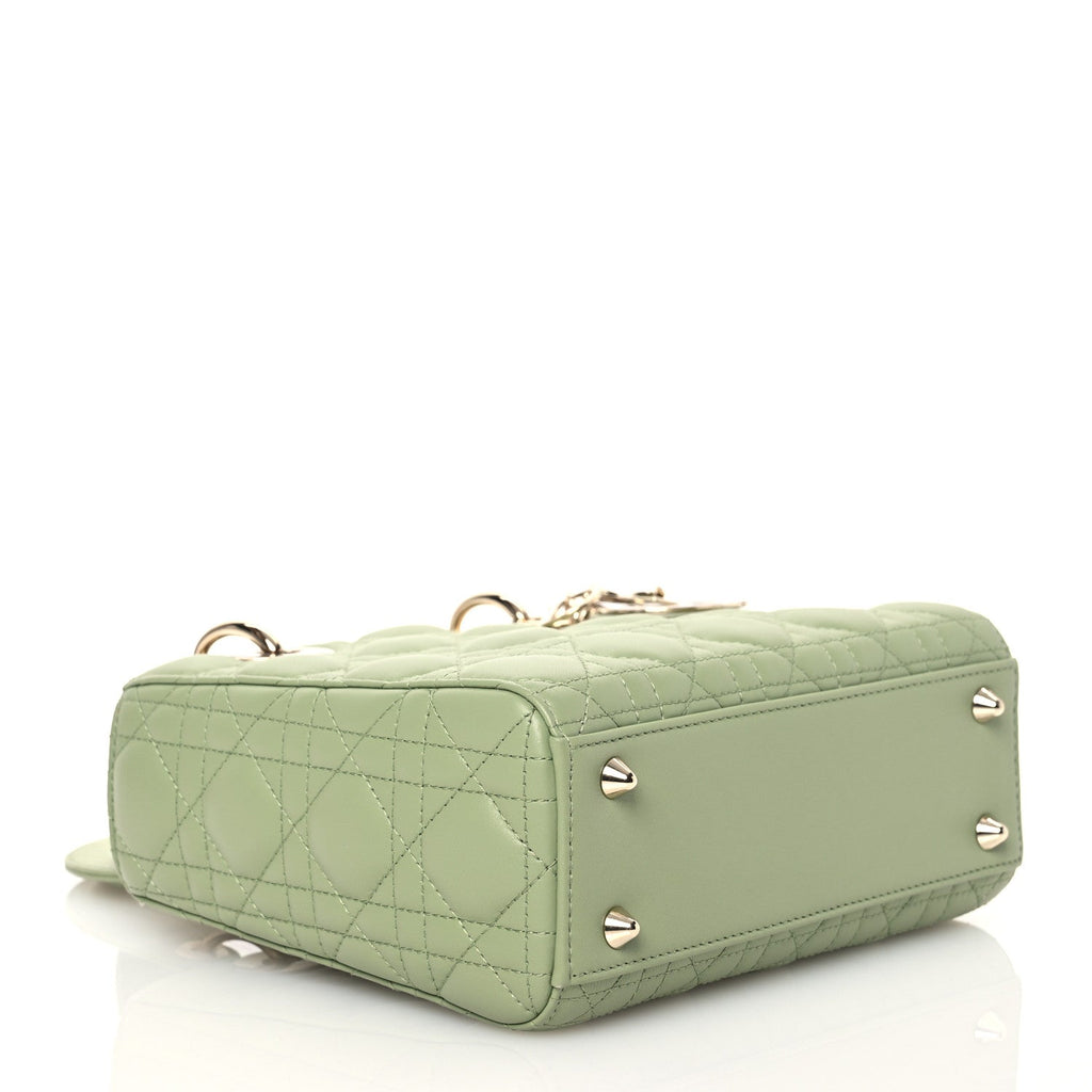 Lambskin Cannage Small My ABCDior Lady Dior Green