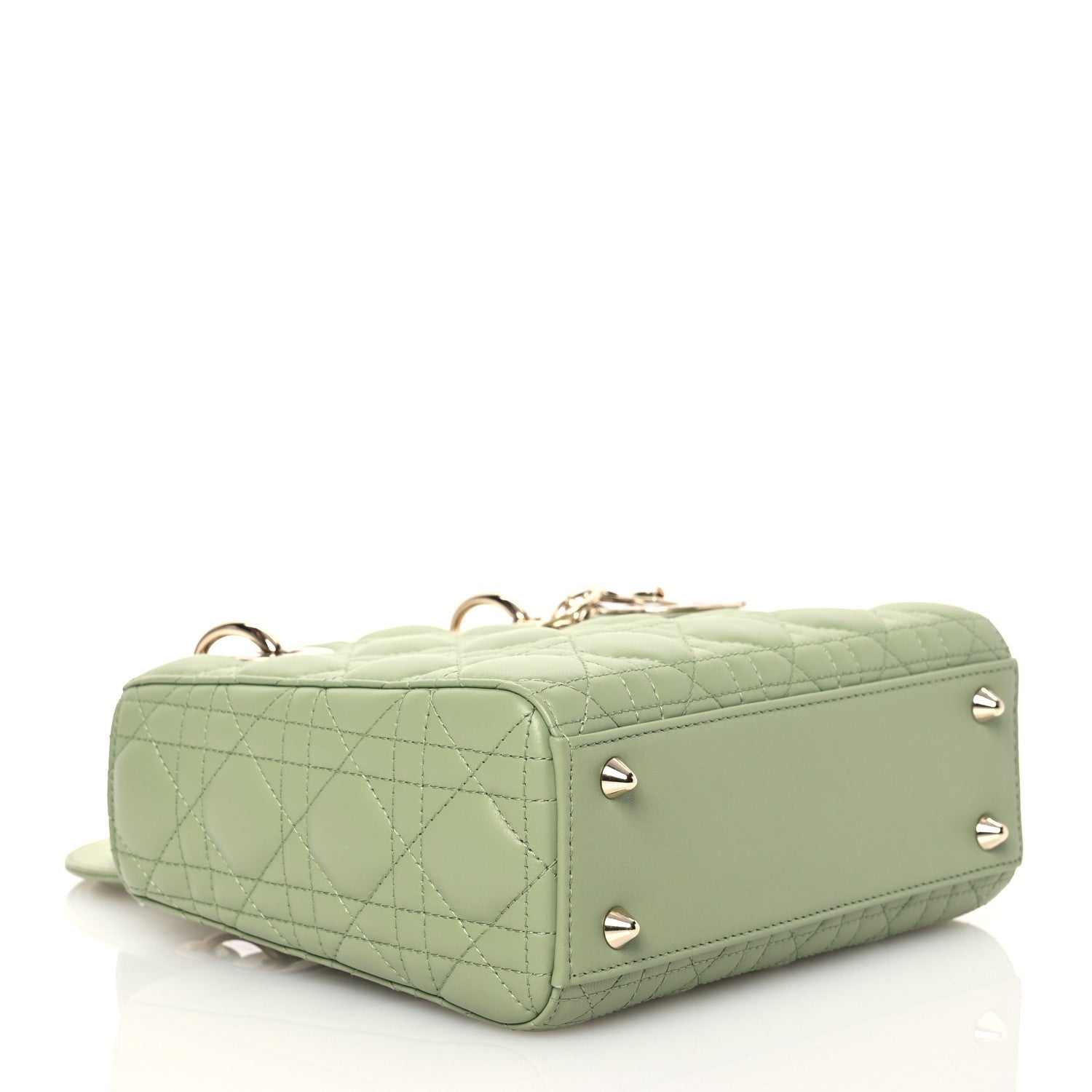 Lambskin Cannage Small My ABCDior Lady Dior Green