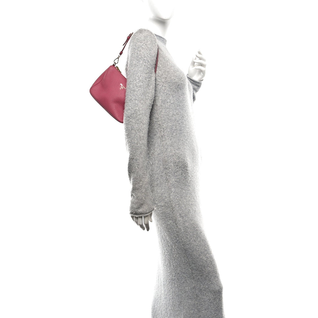 Vitello Daino Pochette Bag Peonia