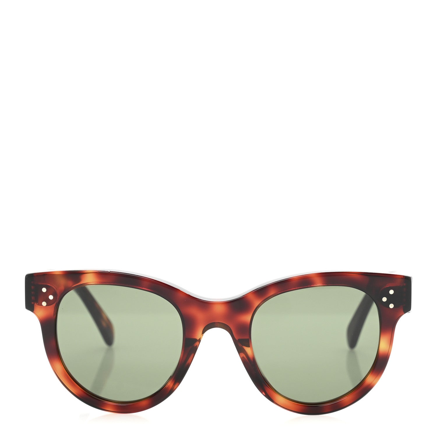 Acetate Studded Mineral Round Sunglasses CL40031 Tortoise
