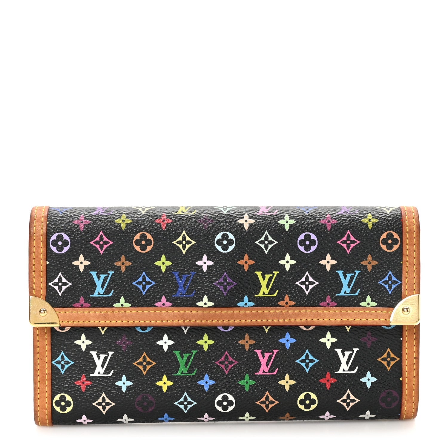 Monogram Multicolor Porte Tresor International Wallet Black