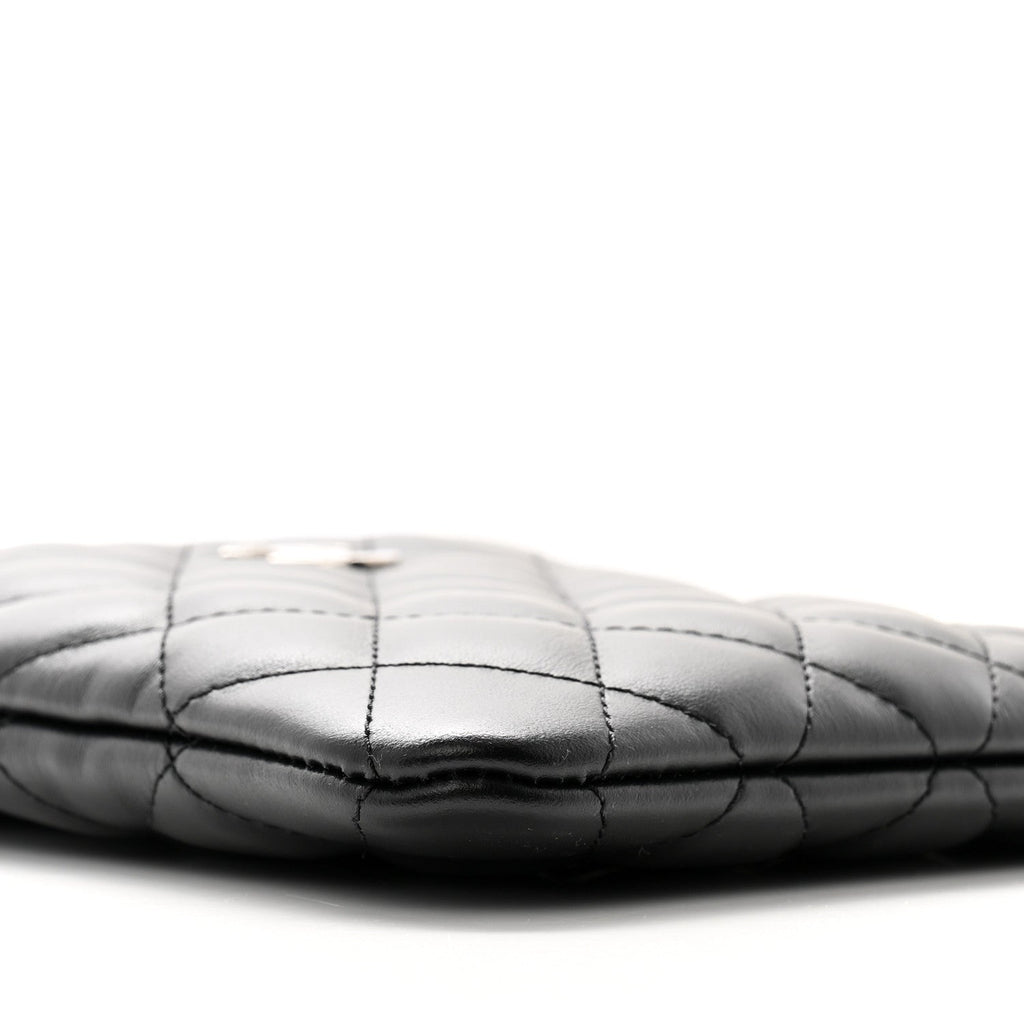 Lambskin Quilted Crossbody Bag Black