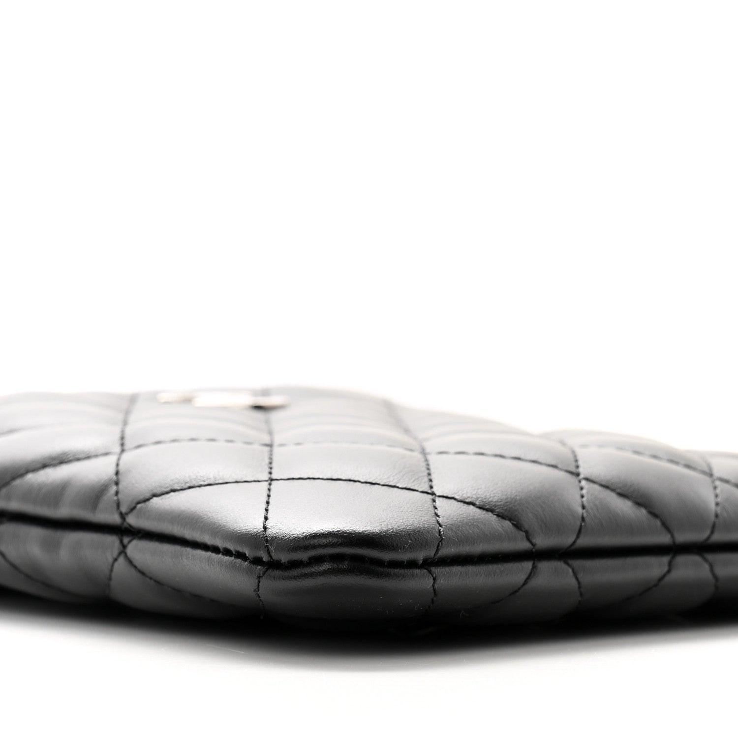 Lambskin Quilted Crossbody Bag Black