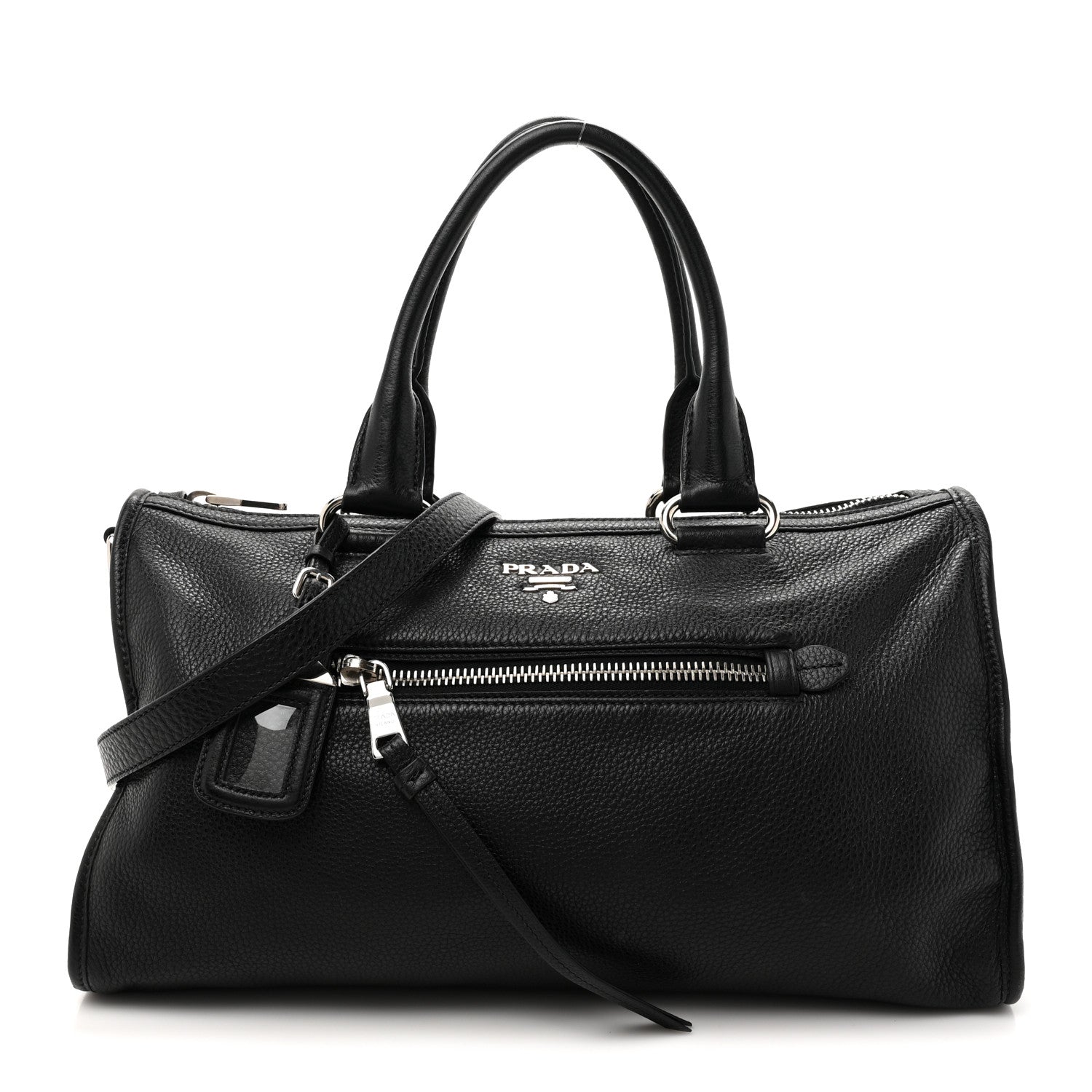 Vitello Phenix Shopping Satchel Black