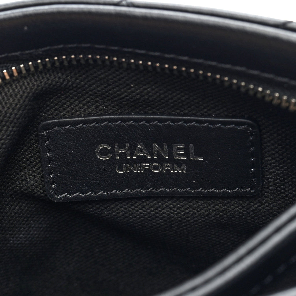 Lambskin Quilted Crossbody Bag Black