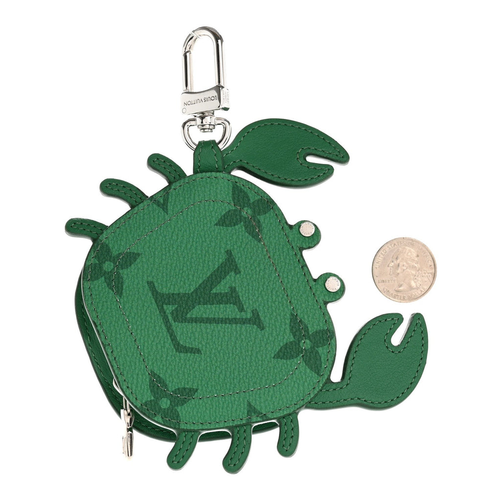 Monogram Crab Bag Charm Green