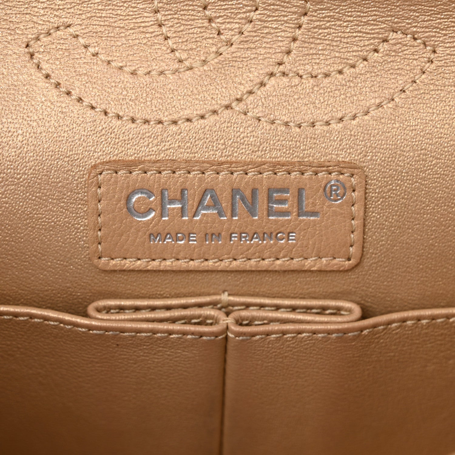 Metallic Calfskin Quilted Lucky Charms 2.55 Reissue 224 Flap Gold