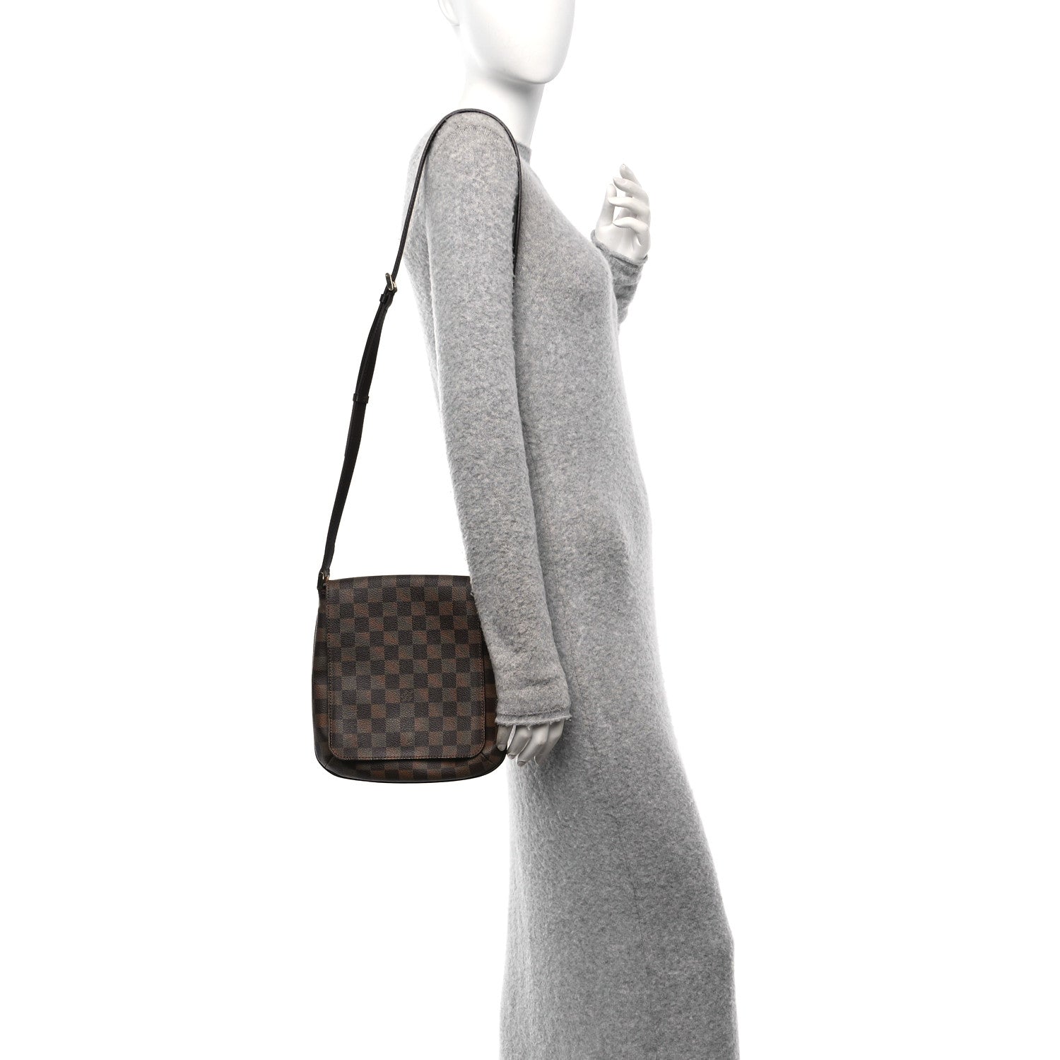 Damier Ebene Musette Salsa Long Strap