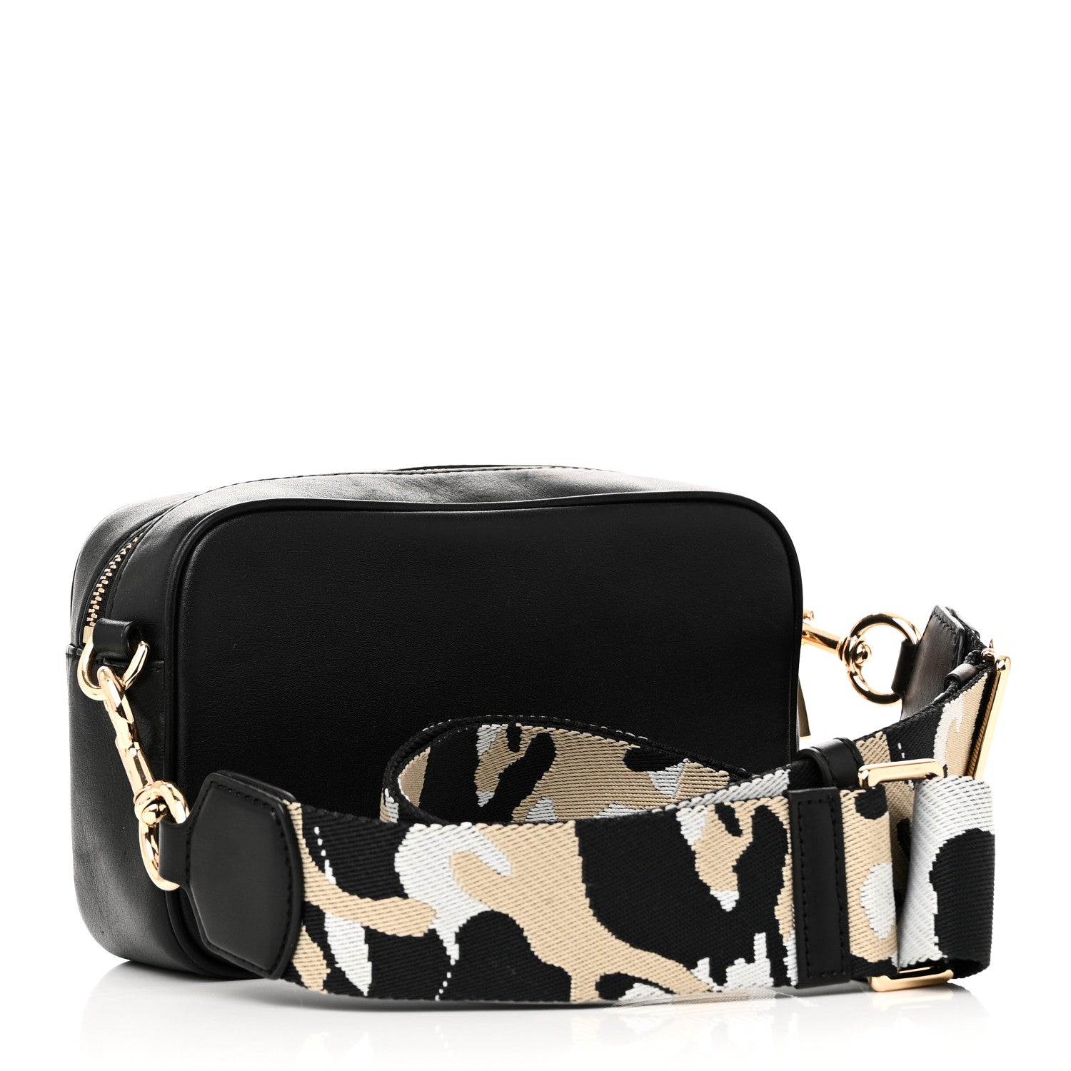 Calfskin Signet Flash Camera Bag Black