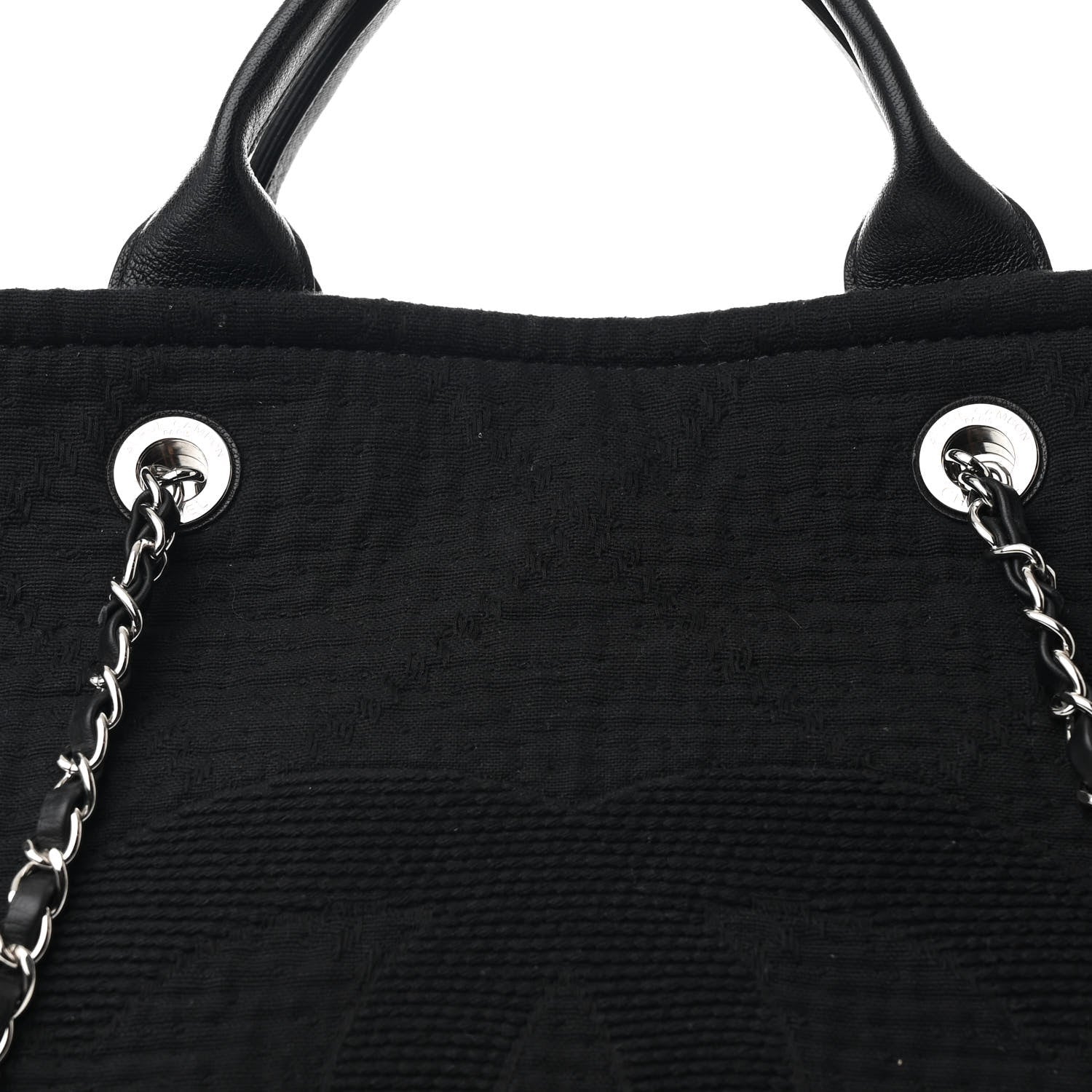 Canvas Extra Large Double Face Shopping Tote Black