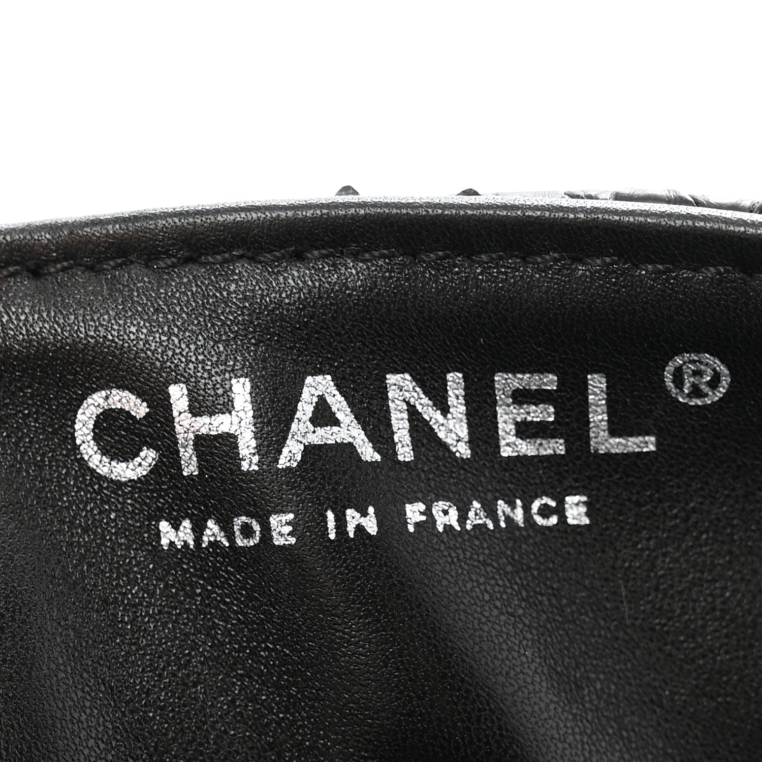 Metallic Snakeskin Sequin Flap Black