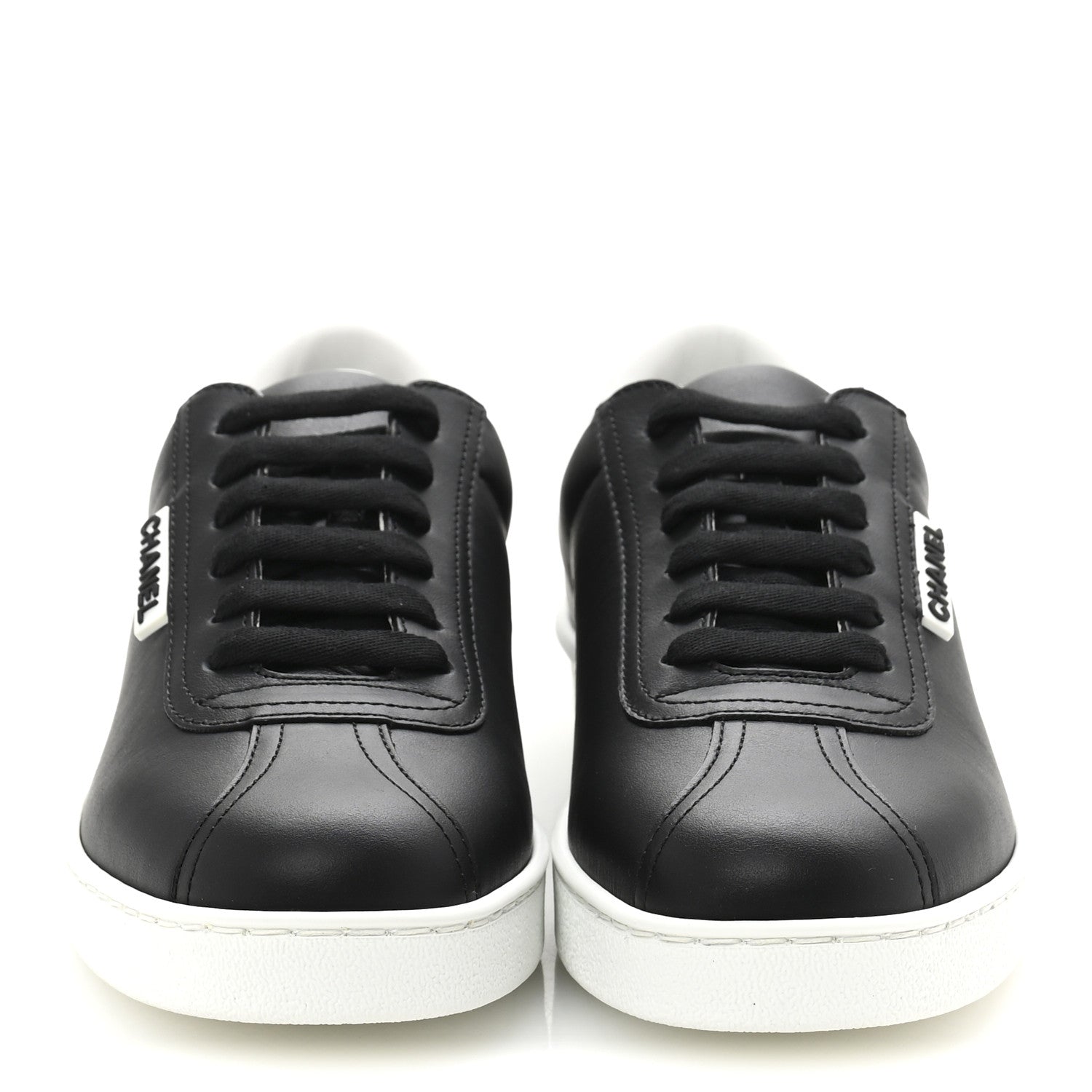 Calfskin CC Womens Sneakers 38 Black
