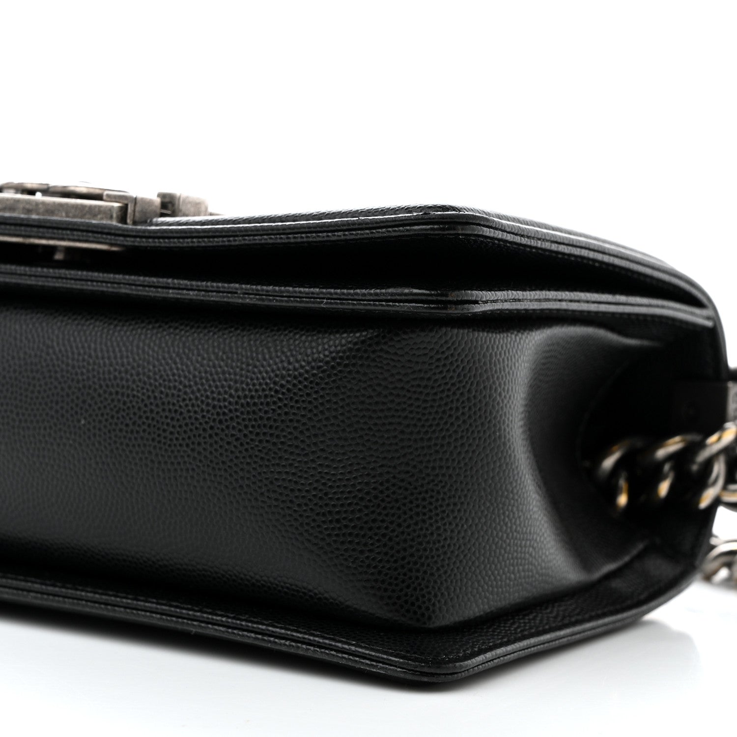 Caviar Quilted Small Boy Flap Black