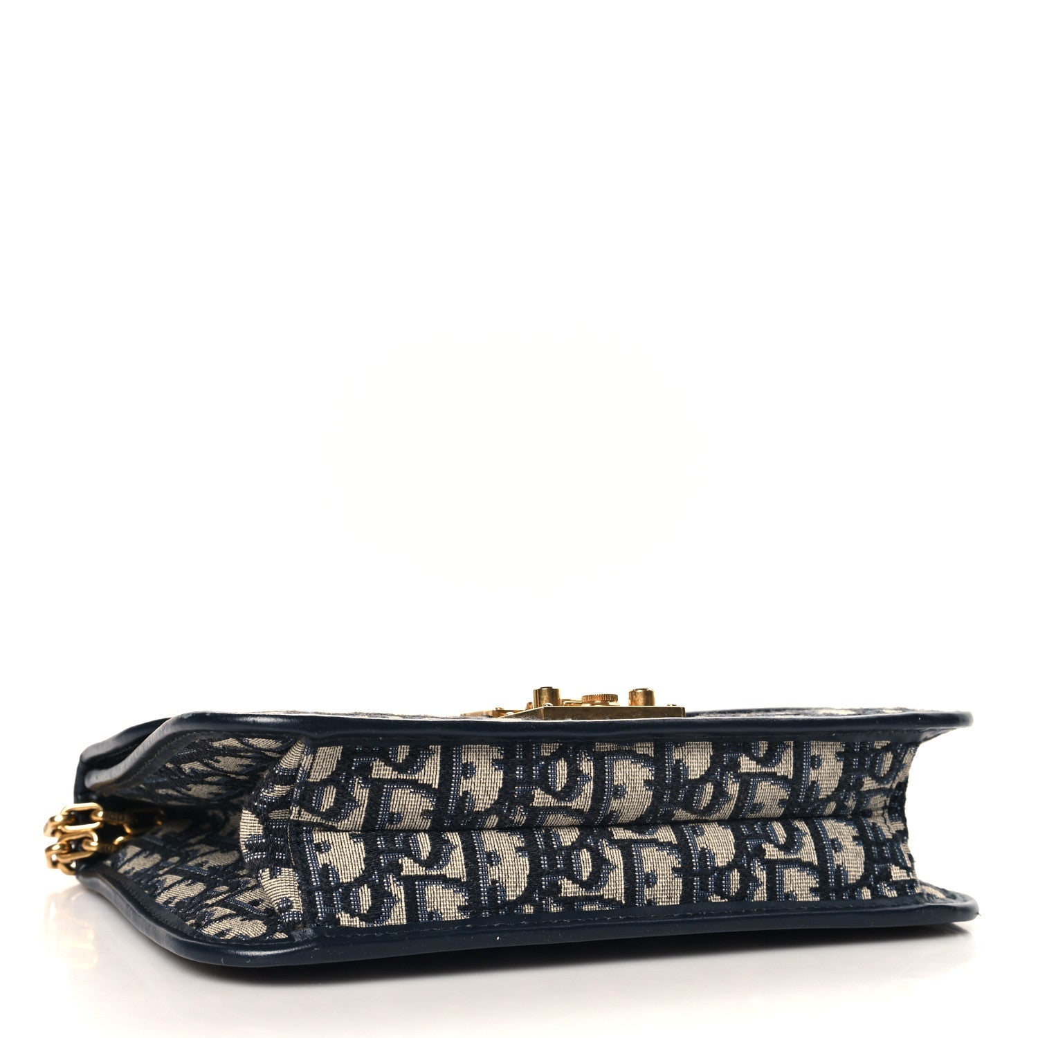 Oblique Small DiorAddict Flap Bag Navy Blue