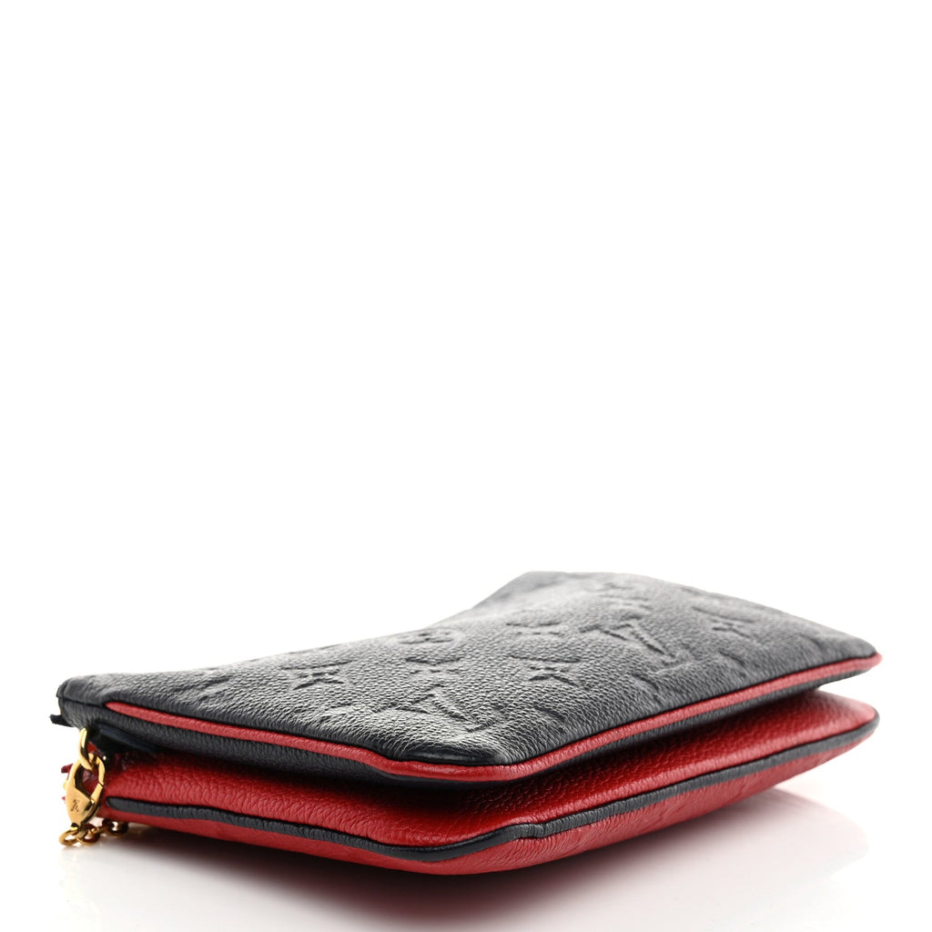 Empreinte Double Zip Pochette Marine Rouge