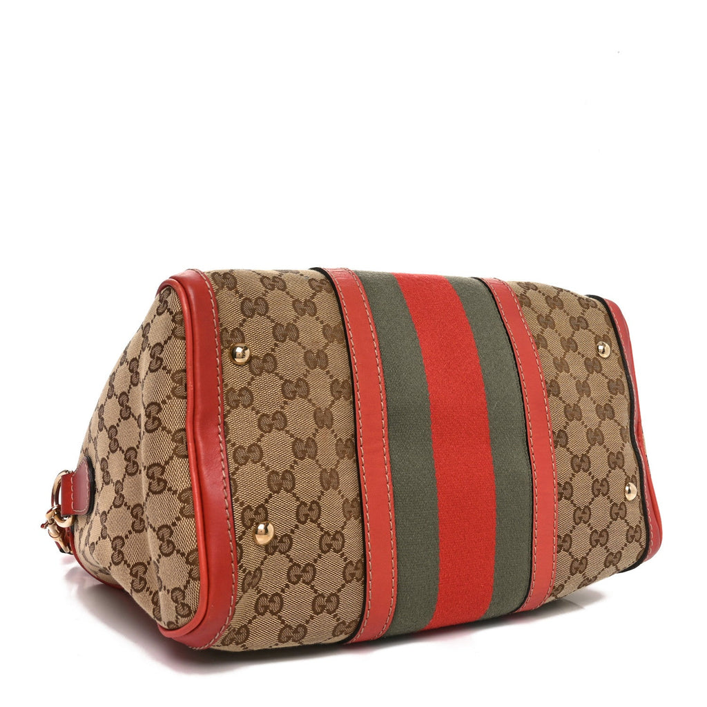 Monogram Vintage Web Medium Boston Pink