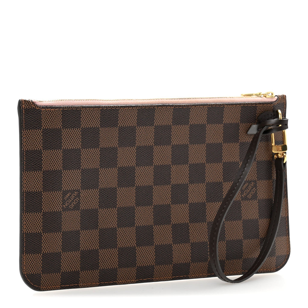 Damier Ebene Neverfull MM GM Pochette Rose Ballerine
